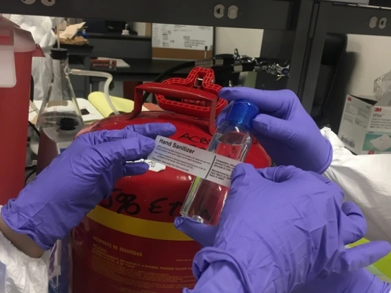 A group of researchers in the School of Animal and Comparative Biomedical Sciences has turned to making hand sanitizer for health care workers.